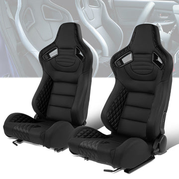 Quilted Pattern Padded Racing Seat <BR>21 X 22 X 38 In. Overall Dimensions