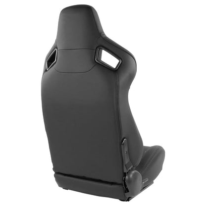 White Quilted Pattern Padded Racing Seat <BR>21 X 22 X 38 In. Overall Dimensions