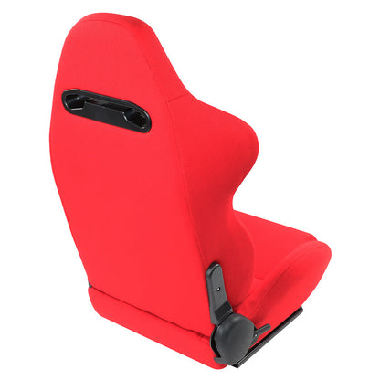 Red Woven Fabric Racing Seat <BR>21.5 X 21.5 X 35 In. Overall Dimensions