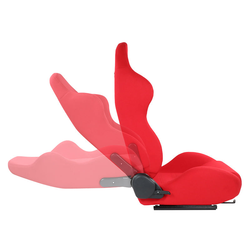 Red Woven Fabric Racing Seat <BR>21.5 X 21.5 X 35 In. Overall Dimensions