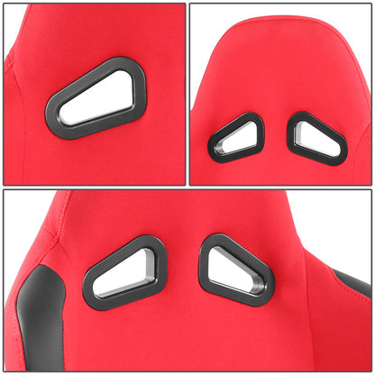 Woven Fabric Vinyl Bolsters Racing Seat<BR>21.5 X 22 X 36 In. Overall Dimensions