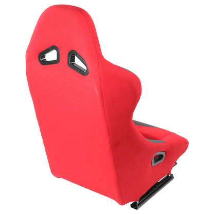 Woven Fabric Vinyl Bolsters Racing Seat<BR>21.5 X 22 X 36 In. Overall Dimensions
