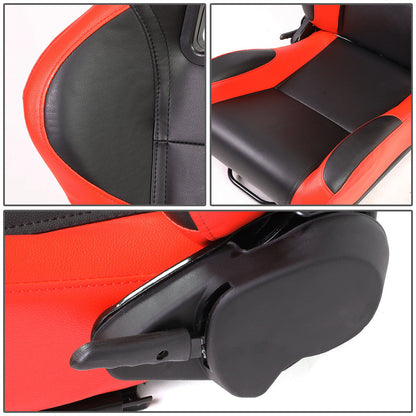 Racing Seats - Reclinable - Type-R - PVC Leather - Pair
