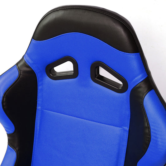 Racing Seats - Reclinable - PVC Leather - Pair