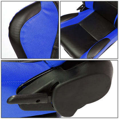 Racing Seats - Reclinable - PVC Leather - Type-R - Pair