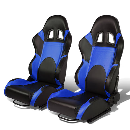 PVC Leather Racing Seats - Reclinable - Type-R - Pair