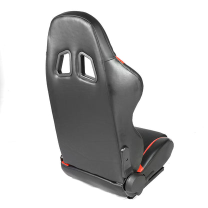PVC Leather Racing Seats - Reclinable - Type-R - Pair