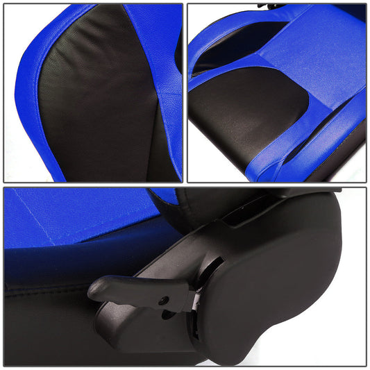 Racing Seats - Reclinable - PVC Leather - Type-R - Pair