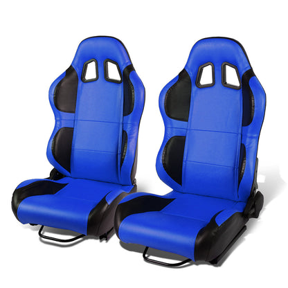 Racing Seats - Reclinable - PVC Leather - Type-R - Pair