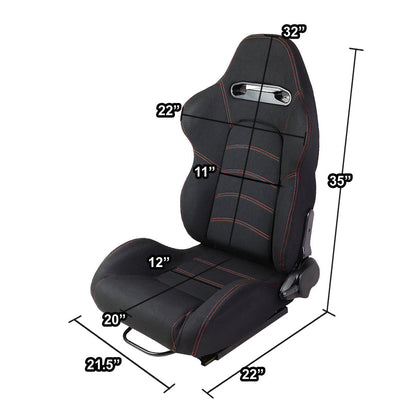 Racing Seats - Reclinable - Type-R - Pair