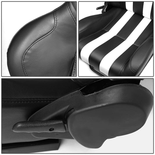 Racing Seats - Reclinable - Type-R - PVC Leather - Pair