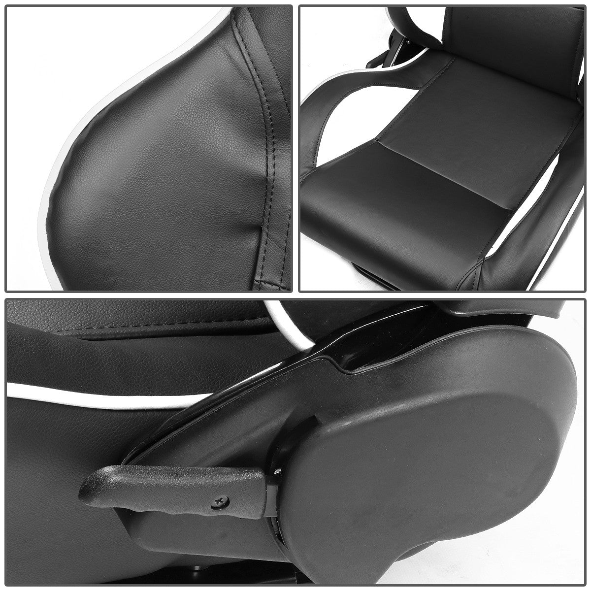 Racing Seats - Reclinable - Type-R - PVC Leather - Pair