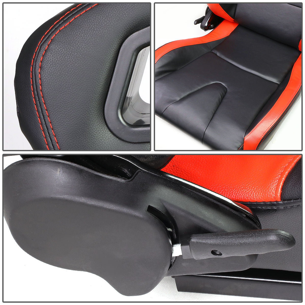 Racing Seats - Reclinable - Type-R - PVC Leather - Pair