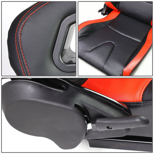 Racing Seats - Reclinable - Type-R - PVC Leather - Pair