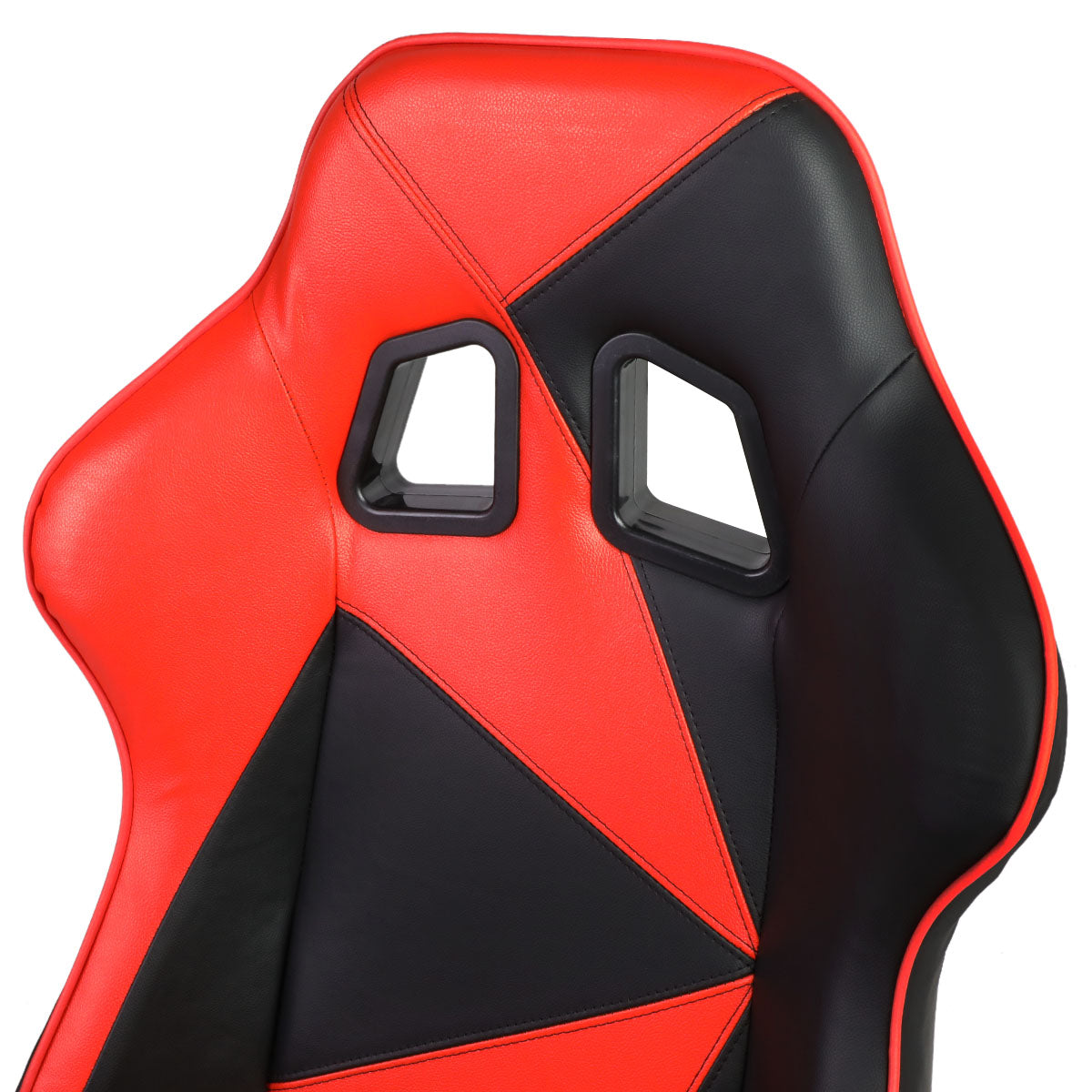 Racing Seats - Reclinable - Triangle Pattern - PVC Leather - Pair
