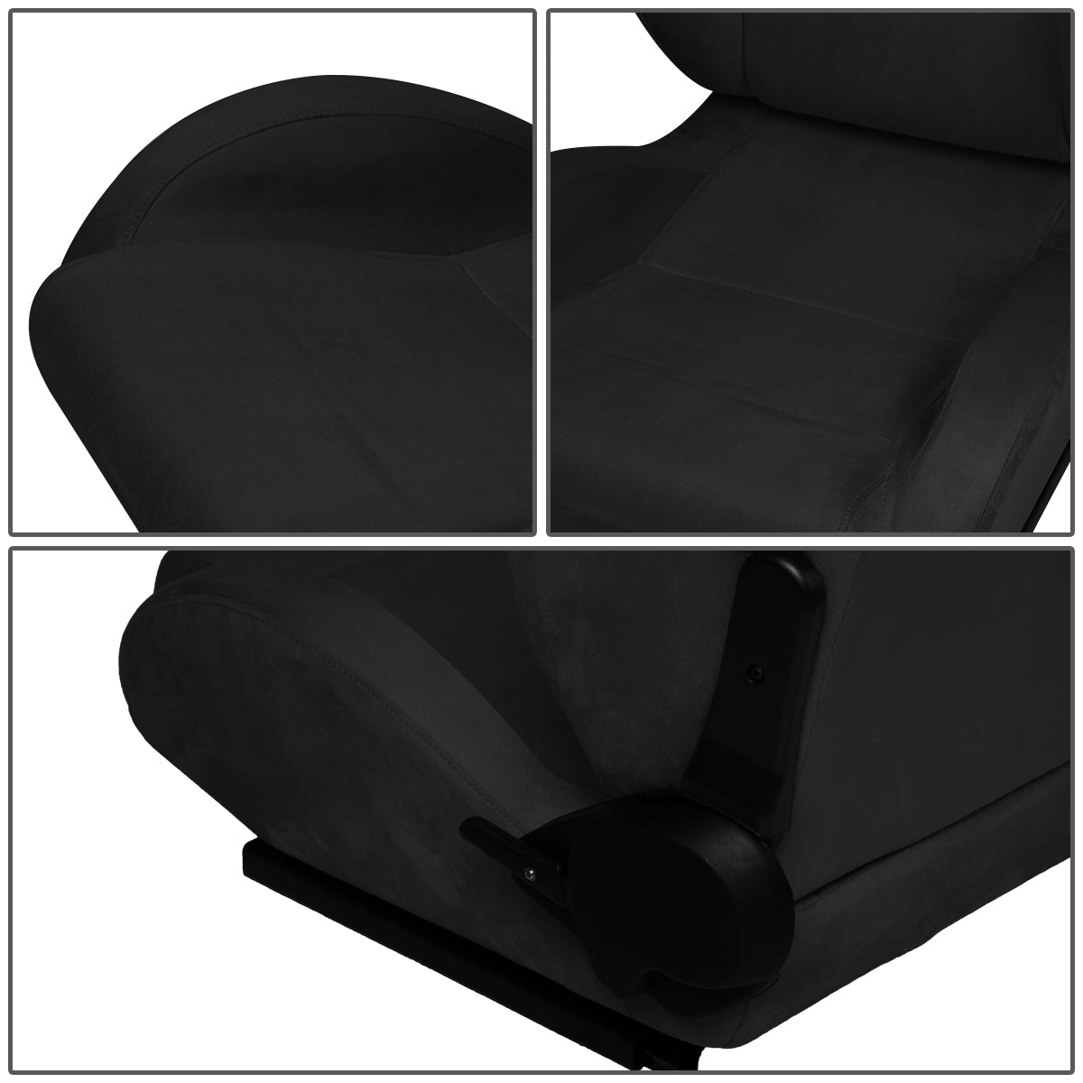 Racing Seats - Reclinable - Suede - Pair