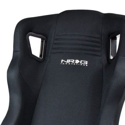 Woven Upholstery Cloth Racing Seat w/Universal Slider - Driver Side