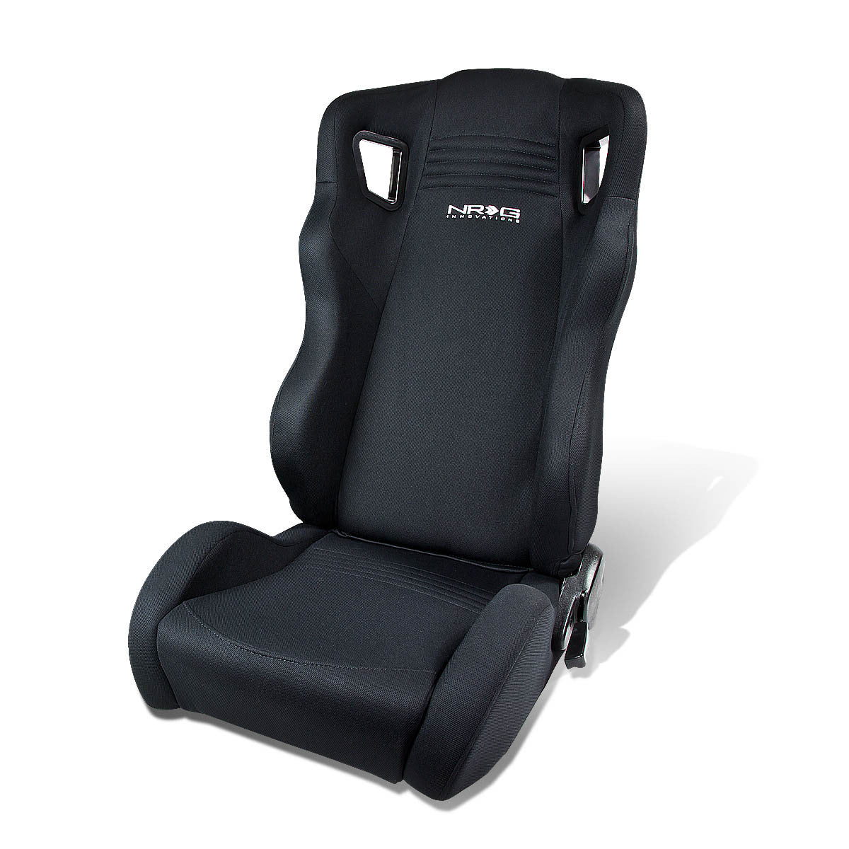Woven Upholstery Cloth Racing Seat w/Universal Slider - Driver Side