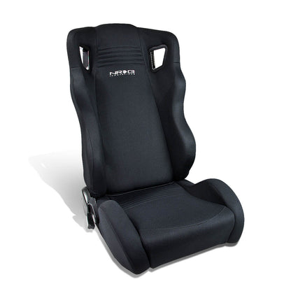 Woven Upholstery Cloth Racing Seat w/Universal Slider - Driver Side