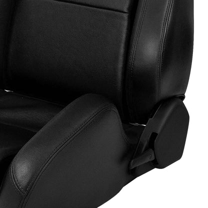 Left / Driver Side Type-R Reclinable Real Leather Racing Seat w/Universal Slider
