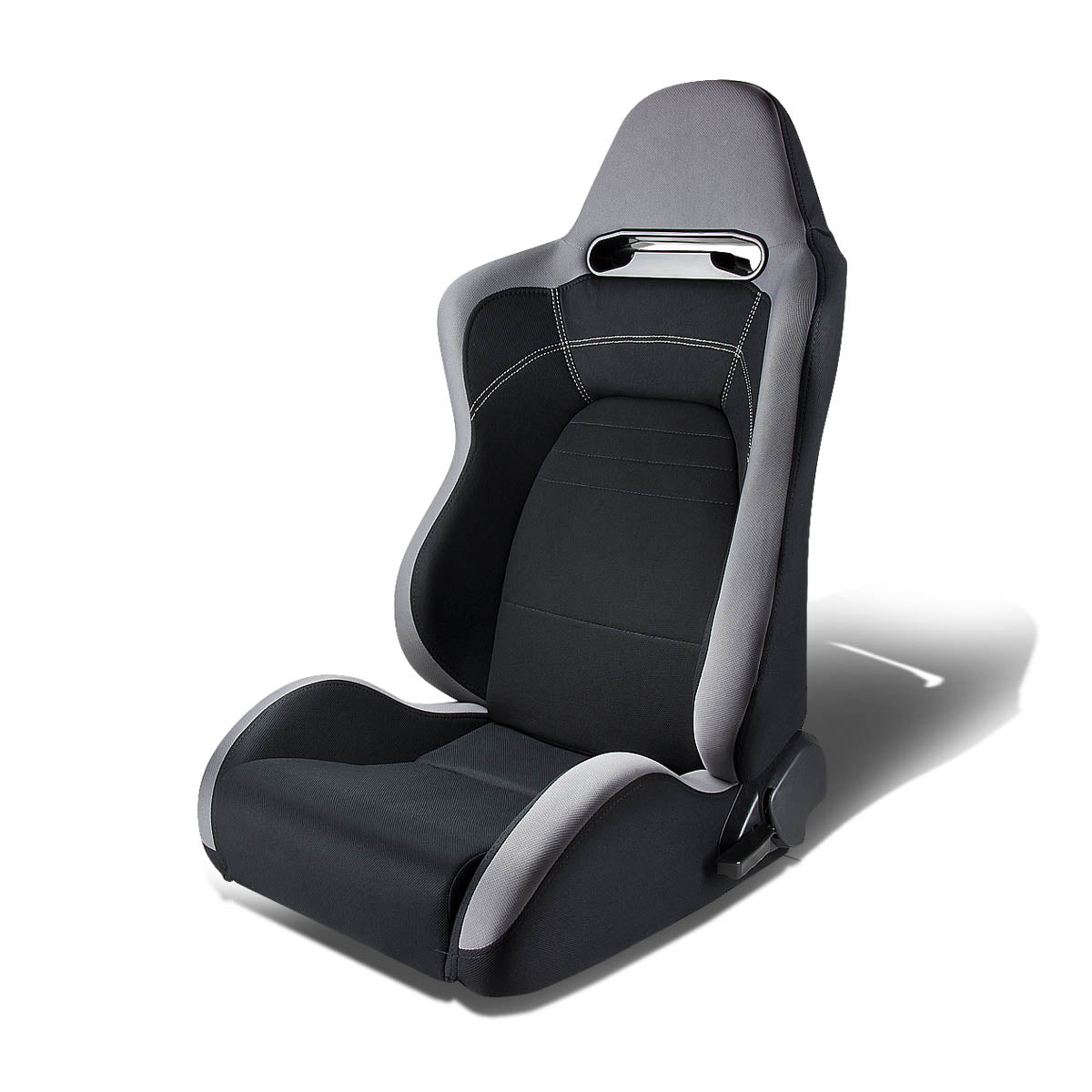 Right / Passenger Side Type-R Reclinable Fabric Cloth Racing Seat w/Universal Slider