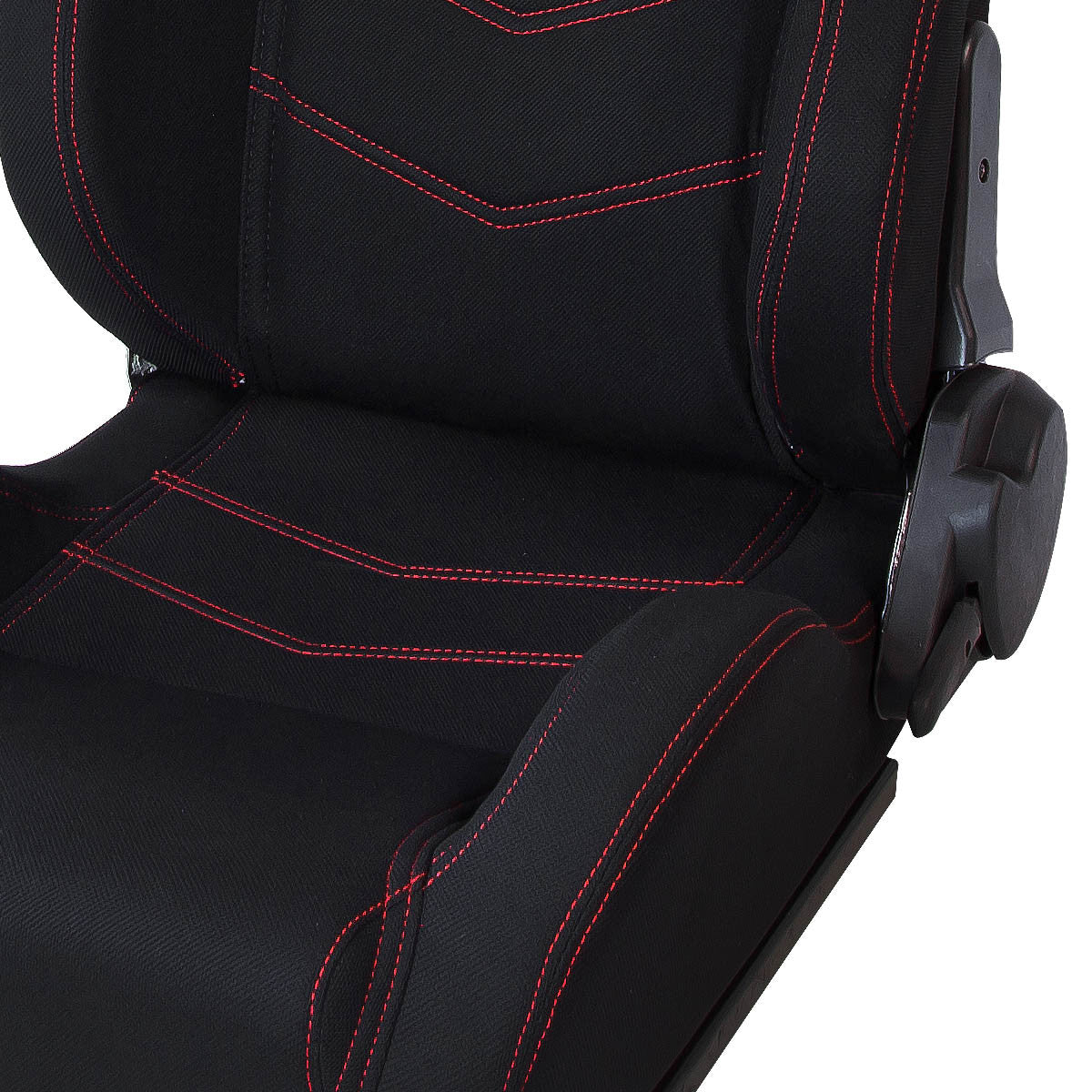 Left / Driver Side Reclinable Woven Upholstery Cloth Racing Seat w/Universal Slider