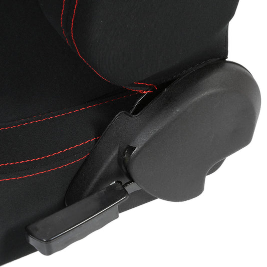 Left / Driver Side Type-R Reclinable Woven Upholstery Cloth Racing Seat w/Universal Slider