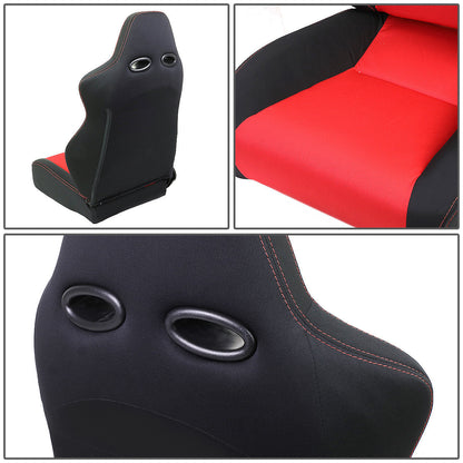 Left / Driver Side Reclinable Woven Fabric Racing Seat w/Slider - XL09