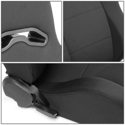 Right / Passenger Side Reclinable Woven Fabric Racing Seat