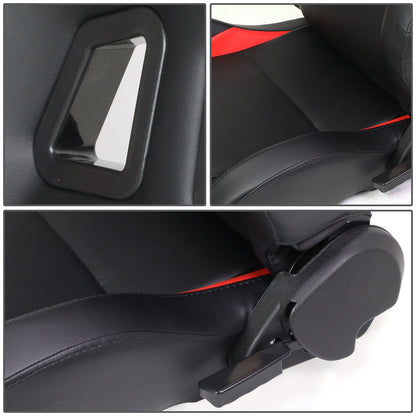 Left / Driver Side Reclinable PVC Leather Racing Seat