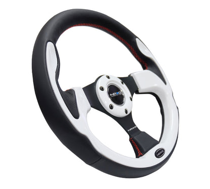 320mm Black Leather Grip Steering Wheel - RST-001WT