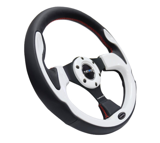 320mm Black Leather Grip Steering Wheel - RST-001WT