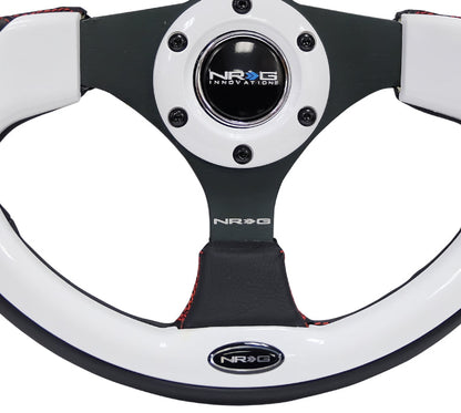 320mm Black Leather Grip Steering Wheel - RST-001WT