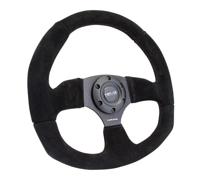 320mm Flat Bottom Suede Grip Steering Wheel - RST-009S