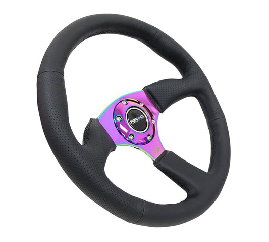 350mm 2.5 in. Deep Dish Leather Grip Steering Wheel - RST-023MC-R