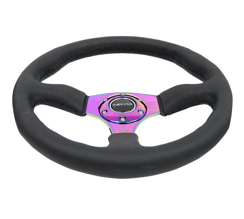 350mm 2.5 in. Deep Dish Leather Grip Steering Wheel - RST-023MC-R