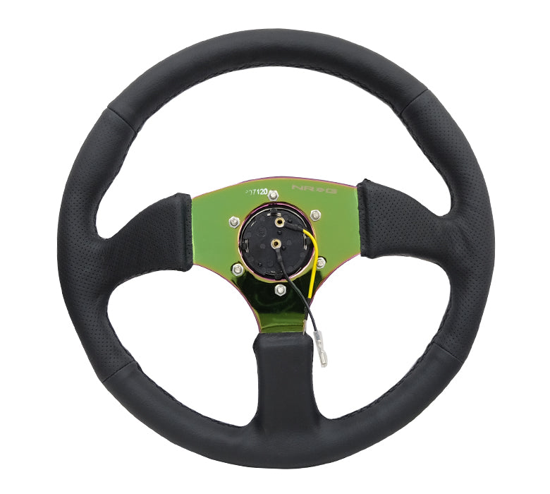 350mm 2.5 in. Deep Dish Leather Grip Steering Wheel - RST-023MC-R