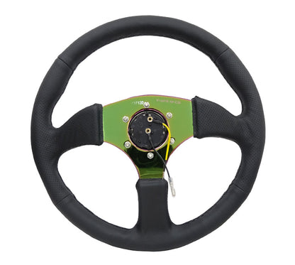 350mm 2.5 in. Deep Dish Leather Grip Steering Wheel - RST-023MC-R