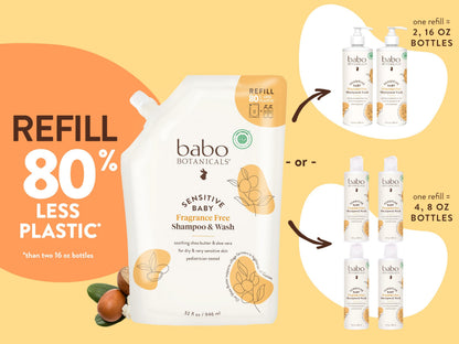 Sensitive Baby Shampoo & Wash Refill 32oz