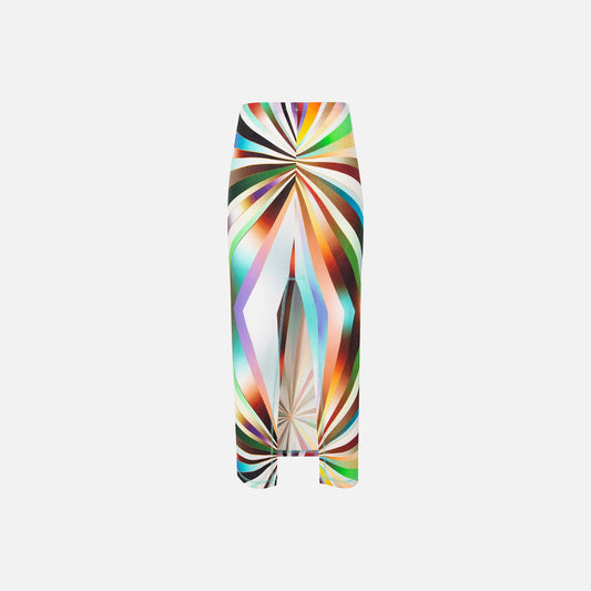 Siedres Lilt Sun-Ray Printed Knit Midi Skirt - Multi