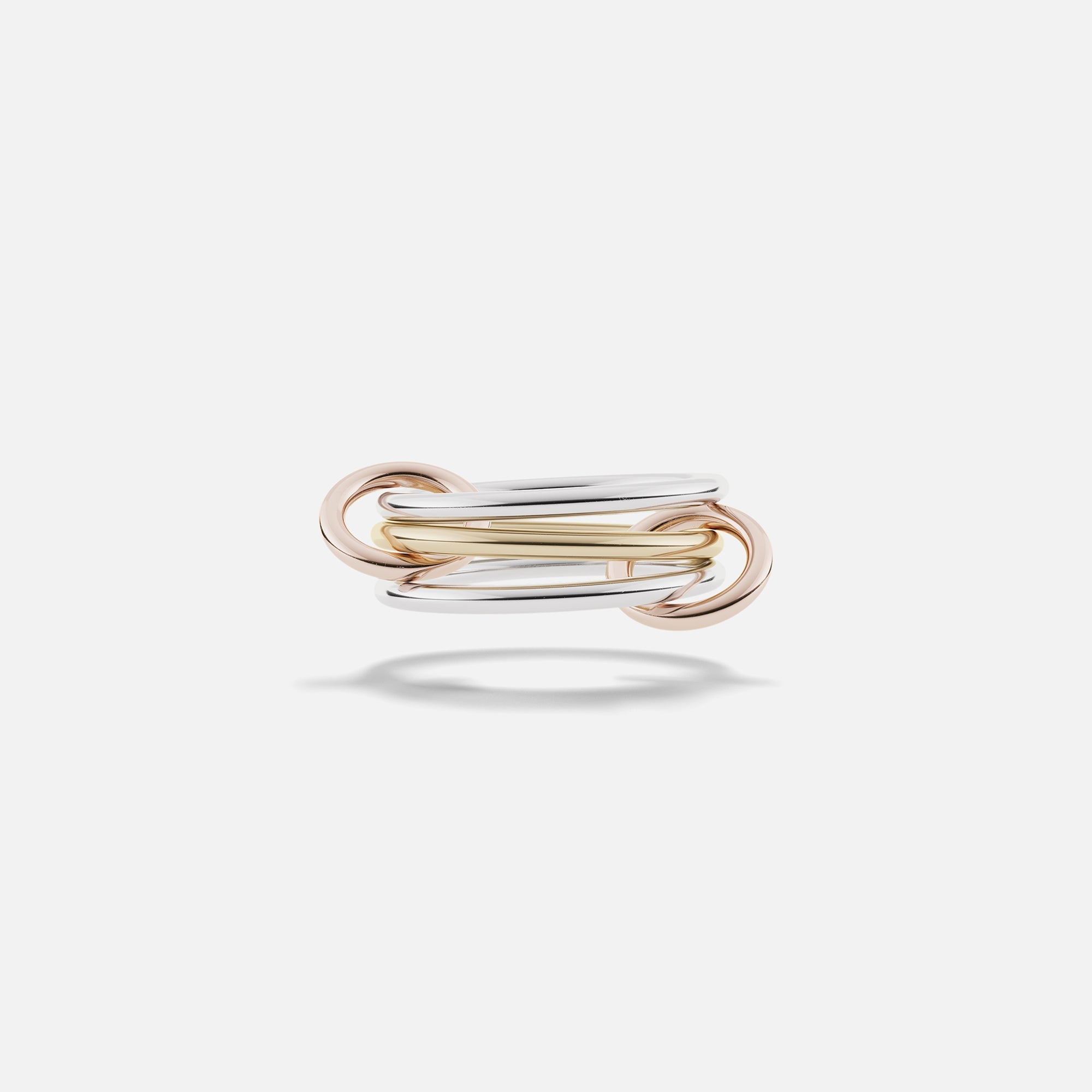 Spinelli Kilcollin Solarium MX 3 Link Ring - Silver / Yellow Gold
