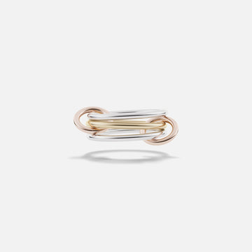Spinelli Kilcollin Solarium MX 3 Link Ring - Silver / Yellow Gold