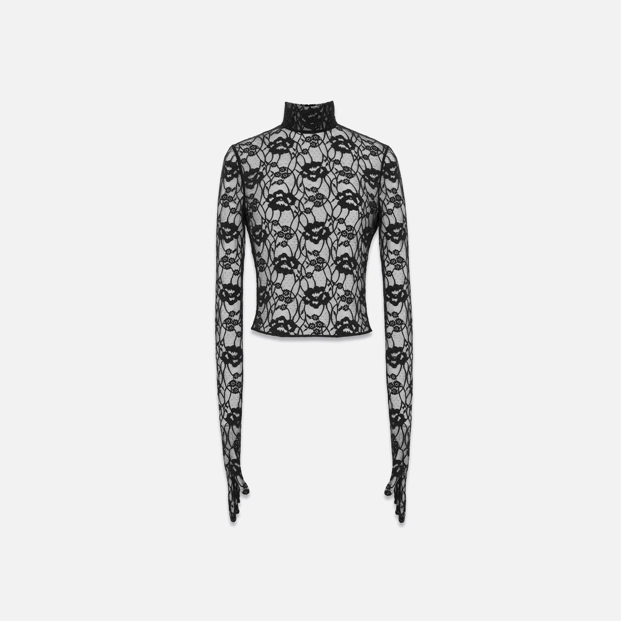 Saint Laurent Lace Top - Black