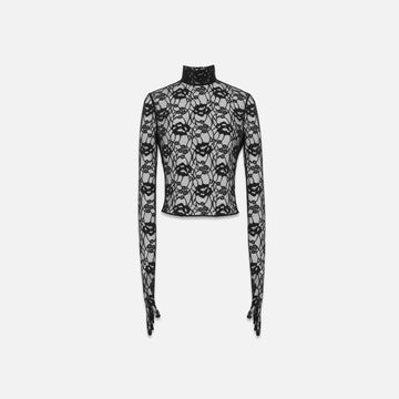 Saint Laurent Lace Top - Black