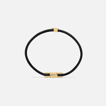 Saint Laurent Double-Strand Bracelet - Black