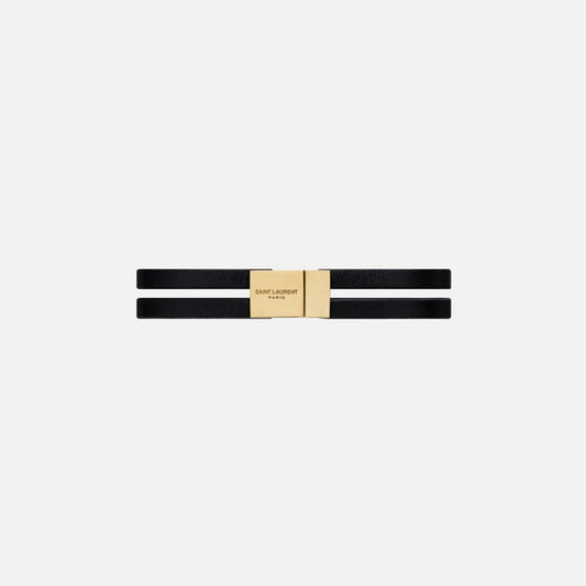 Saint Laurent Double-Strand Bracelet - Black