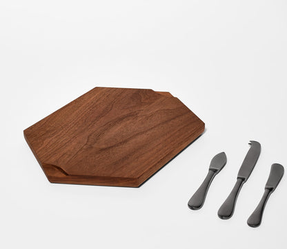 Walnut Cheese Board Set