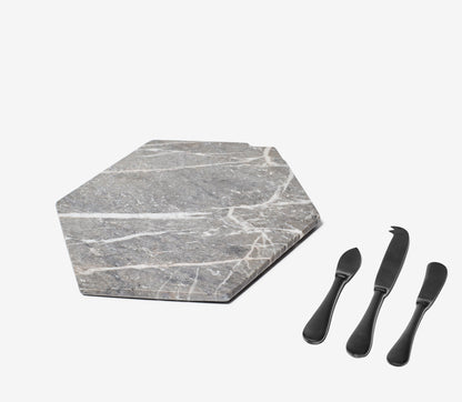 Marble Cheese Board Set