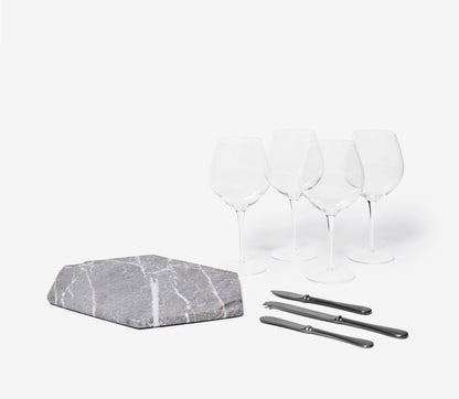 Marble Wine & Cheese Set