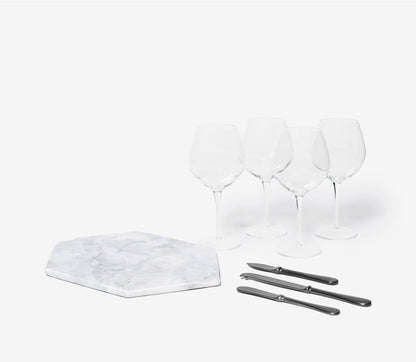 Marble Wine & Cheese Set